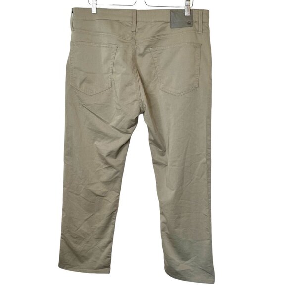 AG Adriano Goldschmied Everett Slim Straight Khaki Twill Chino Pants 36x32 - Picture 1 of 13